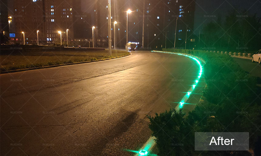 Vialeta solar de PC verde en Japón Urban Road